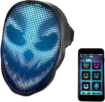 แอพควบคุม Smart Shifting LED Face Mask รูปแบบที่กำหนดเองอัพโหลดรูปภาพ