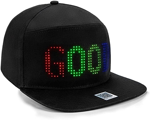 100% Cotton Bluetooth LED Hat APP ควบคุมป้ายแสดง DIY