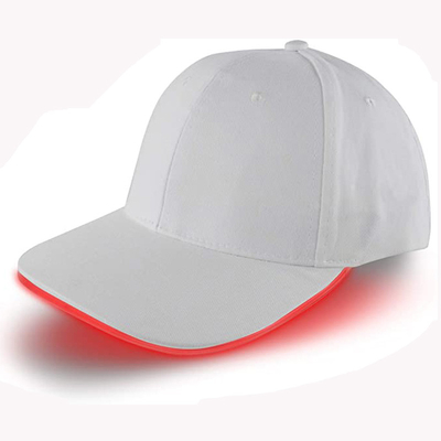 หมวกเบสบอล LED เรืองแสงพร้อมไฟสีแดงสีขาว