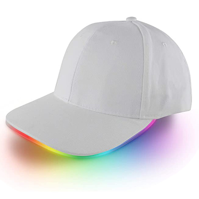 หมวกเบสบอล LED Light Up แถบเวลโครปรับได้หลายสี
