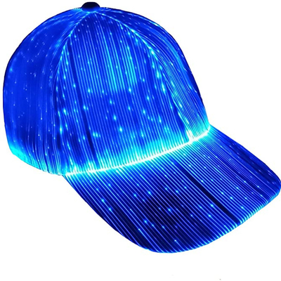 หมวกเบสบอลไฟเบอร์ออปติก LED Light Up Unisex One Size Fits All