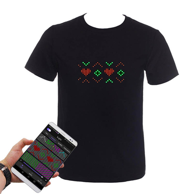 บลูทู ธ สมาร์ทไฟ LED T เสื้อ Mobile APP ควบคุมโปรแกรม Word