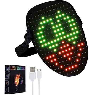 หน้ากากปาร์ตี้ LED ฮาโลวีนพร้อมการตรวจจับท่าทางหน้ากากเปลี่ยนใบหน้าไฟ LED