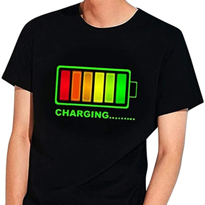 Light Up Sound เปิดใช้งานเสื้อยืด LED พร้อมดนตรีสำหรับ Rave Party Festival