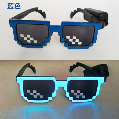 แว่นกันแดด LED เรืองแสงอ่อนแสงไร้สายแว่นกันแดดเรืองแสงในที่มืด