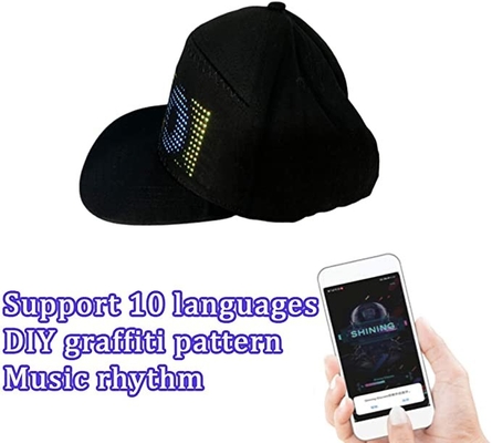 รูปแบบข้อความ DIY ที่ตั้งโปรแกรมได้ Bluetooth LED Hat App ควบคุม Magic Display LED Hat