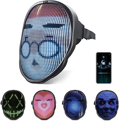 แอพสมาร์ทโฟน Bluetooth สมาร์ท LED หน้ากากใบหน้าส่องแสงคอสเพลย์ Light Up