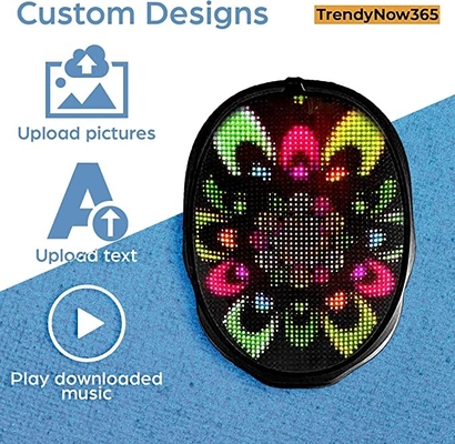 มาสก์หน้า LED อัจฉริยะที่ตั้งโปรแกรมได้พร้อมการควบคุมแอพแบตเตอรี่ 2000 mAh