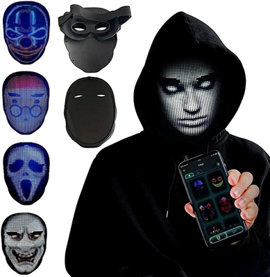 แอพควบคุม Smart Shifting LED Face Mask รูปแบบที่กำหนดเองอัพโหลดรูปภาพ