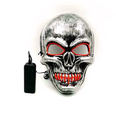 Skull Scary Light Up หน้ากากฮาโลวีน LED ปรับได้สำหรับผู้ใหญ่