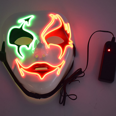 หน้ากากฮาโลวีนสยองขวัญ LED พร้อมโฟมด้านในสวมใส่สบาย