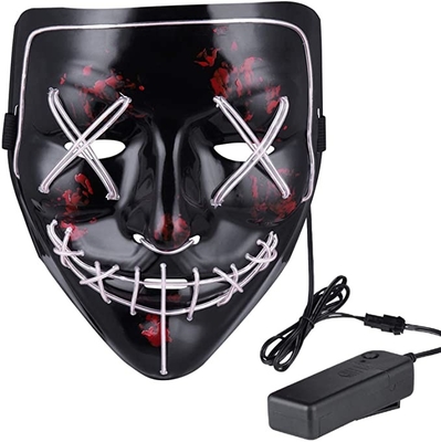 Masquerade Light Up หน้ากากฮาโลวีนล้างเรืองแสงด้วย 10 สีที่แตกต่างกัน