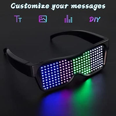 APP ควบคุมแว่นตา LED ส่องสว่างแบบตั้งโปรแกรมได้ DIY Unique