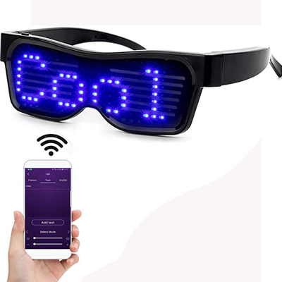 แอพ Bluetooth เชื่อมต่อแว่นตา LED ที่ตั้งโปรแกรมได้ Smart DIY Eyeglasses