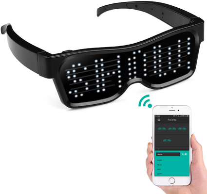 แอนิเมชั่นข้อความแบบตั้งโปรแกรมได้ของ Bluetooth Appled LED Glasses DIY