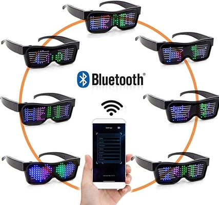 แอนิเมชั่นข้อความแบบตั้งโปรแกรมได้ของ Bluetooth Appled LED Glasses DIY