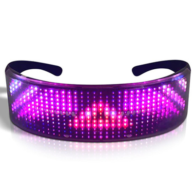 แว่นตา LED แบบตั้งโปรแกรมได้ส่องแสง Bluetooth 4.0 สีสันสดใส