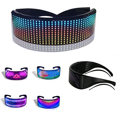 แอพควบคุมแว่นตา LED ที่ตั้งโปรแกรมได้แบตเตอรี่ 700mAh หลายภาษา