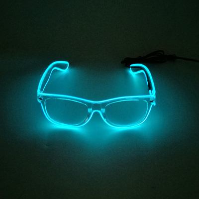 แว่น LED เรืองแสงกรอบใสพร้อมไฟนีออนกะพริบ