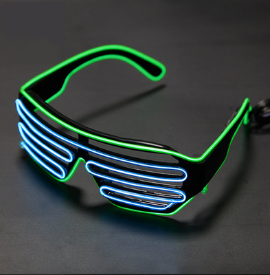 ไฟกระพริบชัตเตอร์แว่นตา El Wire Luminous สำหรับ DJ Party
