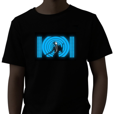 Party Dj Sound เปิดใช้งาน LED T เสื้อ Light Up Equalizer เสื้อผ้า