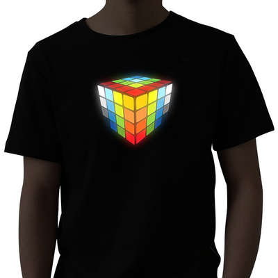 Summer Sound เปิดใช้งานอีควอไลเซอร์เสื้อยืด LED Light Up Flashing
