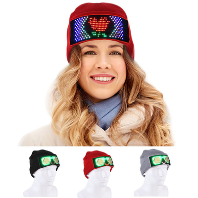 แอพแสดงหมวก Beanie Hat Bluetooth DIY LED Smart Cap Unisex แก้ไขได้