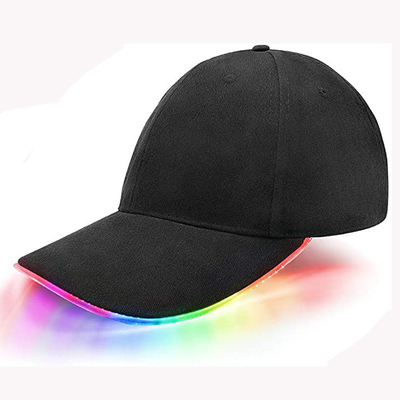 หมวกเบสบอล LED เรืองแสง unisex 7 สีกระพริบหมวก CR2016
