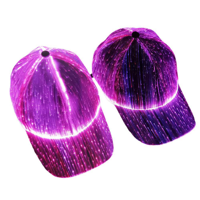 หมวกเบสบอล LED เรืองแสงพร้อมการชาร์จ USB 7 สี