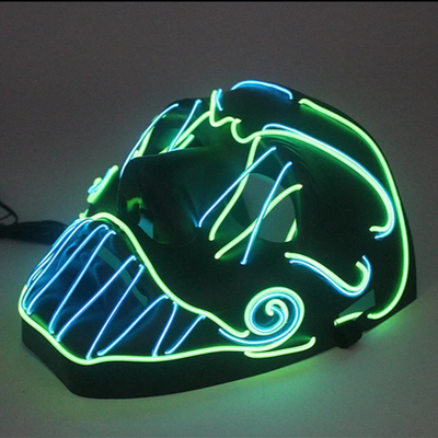 Cross Stitch Joker Halloween Led Face Mask สำหรับปาร์ตี้ Coplay Light Up In Dark