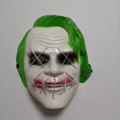 Green Joker Halloween Led Light Up Mask สำหรับ Masquerade Party Cosplay