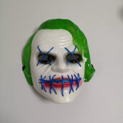 Green Joker Halloween Led Light Up Mask สำหรับ Masquerade Party Cosplay