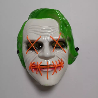 Green Joker Halloween Led Light Up Mask สำหรับ Masquerade Party Cosplay