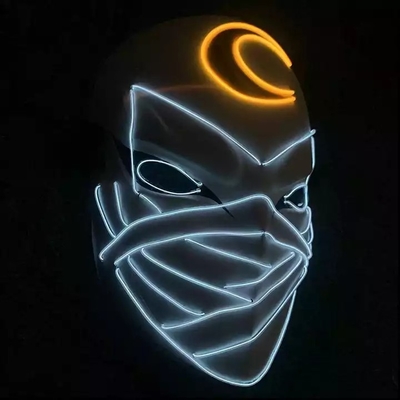 Moon Knight Halloween Light Up Led Mask วัสดุ Pvc เรืองแสงในที่มืด