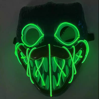 Bobby Light Up หน้ากากฮาโลวีน LED วัสดุ PVC สำหรับปาร์ตี้คอสเพลย์