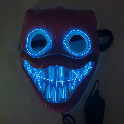 Bobby Light Up หน้ากากฮาโลวีน LED วัสดุ PVC สำหรับปาร์ตี้คอสเพลย์