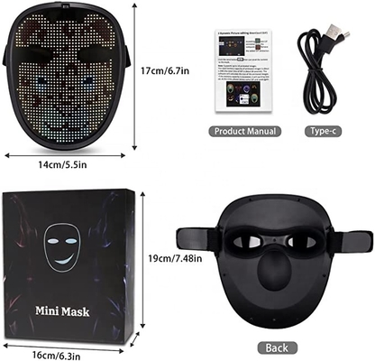 Tiktok Explosive LED Full Face Change Mask สำหรับเด็ก ชาร์จ USB ได้