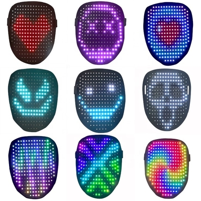 หน้ากากปาร์ตี้ LED ฮาโลวีนพร้อมการตรวจจับท่าทางหน้ากากเปลี่ยนใบหน้าไฟ LED
