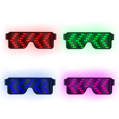 ชาร์จ USB เรืองแสง Magic LED แว่นตาคริสต์มาสไฟกระพริบ Neon Rave แว่นตา