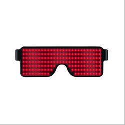 ชาร์จ USB เรืองแสง Magic LED แว่นตาคริสต์มาสไฟกระพริบ Neon Rave แว่นตา