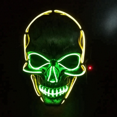 Light Up EL Wire Halloween LED Face Mask DC3V 10 สีให้เลือก