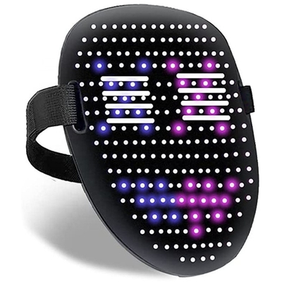 หน้ากากฮาโลวีนหลากสี LED Face Mask สวิตช์เหนี่ยวนำอัตโนมัติหน้ากากเรืองแสง
