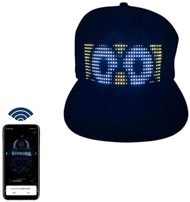 รูปแบบข้อความ DIY ที่ตั้งโปรแกรมได้ Bluetooth LED Hat App ควบคุม Magic Display LED Hat